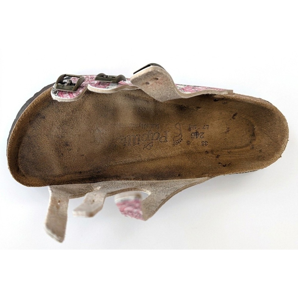 Papillio Sandals by Birkenstock, Pink Print, 3 Adjustable Straps, Size 38 / 7 - Picture 11 of 12